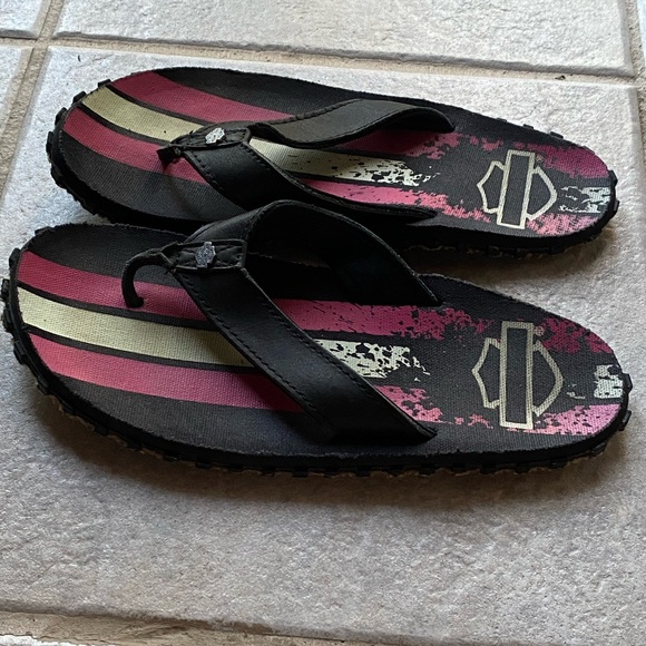 Harley Davidson size 6 flip flops - Picture 4 of 6